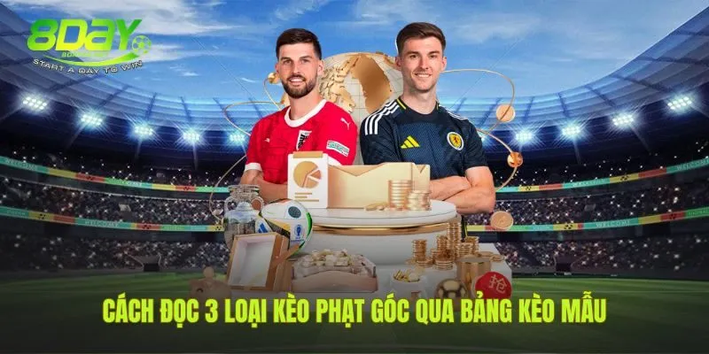 Diễn giải 3 loại kèo phạt góc qua các ví dụ
